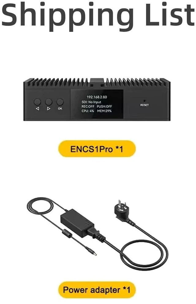 Main image of ENCS1Pro 12G-SDI Encoder Decoder 4K60 Video Codec Box, H.265/H.264 Live Streaming Device, Support NDI HX, SRT, RTMP, RTSP, HLS, Multi-Protocol, Low Latency (Basic)