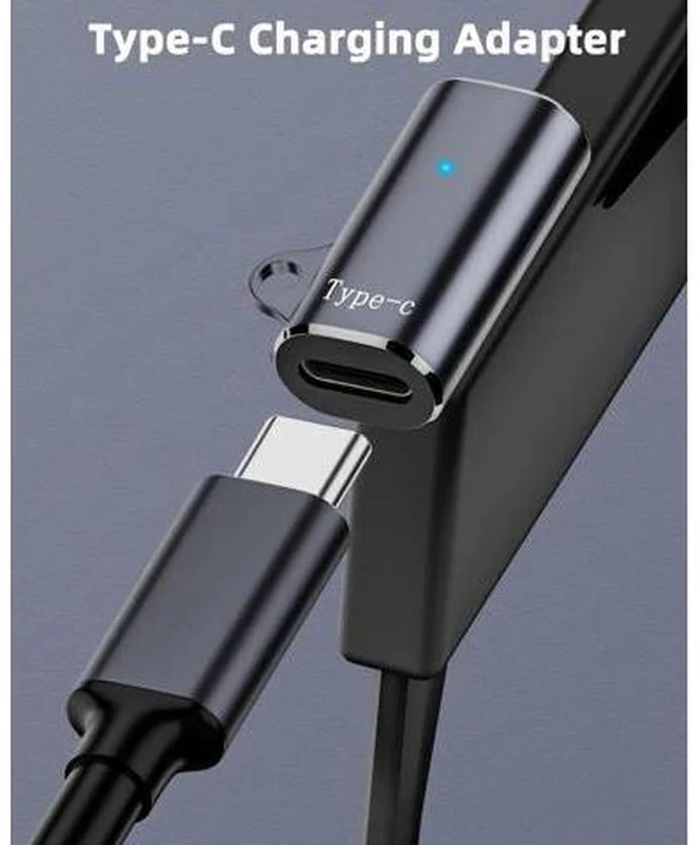 Alt view image 4 of 6 - 2 Pack Grey USB-C Magnetic Charging Adapter, Type C Charger Converter Compatible with AfterShokz Aeropex, Shokz OpenRun / OpenRun Pro / OpenRun Mini / OpenComm, No Charging Cable Included