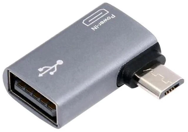 Alt view image 6 of 7 - 2 in 1 Micro USB OTG Power Adapter, 90 Degree Left Angled Micro USB Male to USB 2.0 Female Connector, 480Mbps Data Transfer & 5V 2A Power Supply for Android Phones, Tablets, Fire Stick