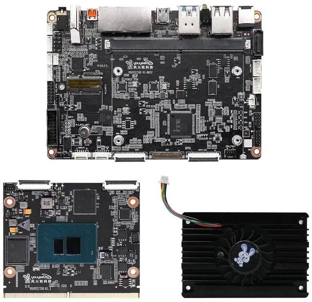 Alt view image 5 of 7 - K1 x86 SBC-12th N100 3.4 GHz CPU,16 GB LPDDR5, 256 GB eMMC, M.2 2280 NVMe/SATA, Dual Gigabit LAN, 4K Dual HDMI/MIPI/eDP, Windows 11 & Linux, AI IoT Edge (16+256GB,Core Board Kit)
