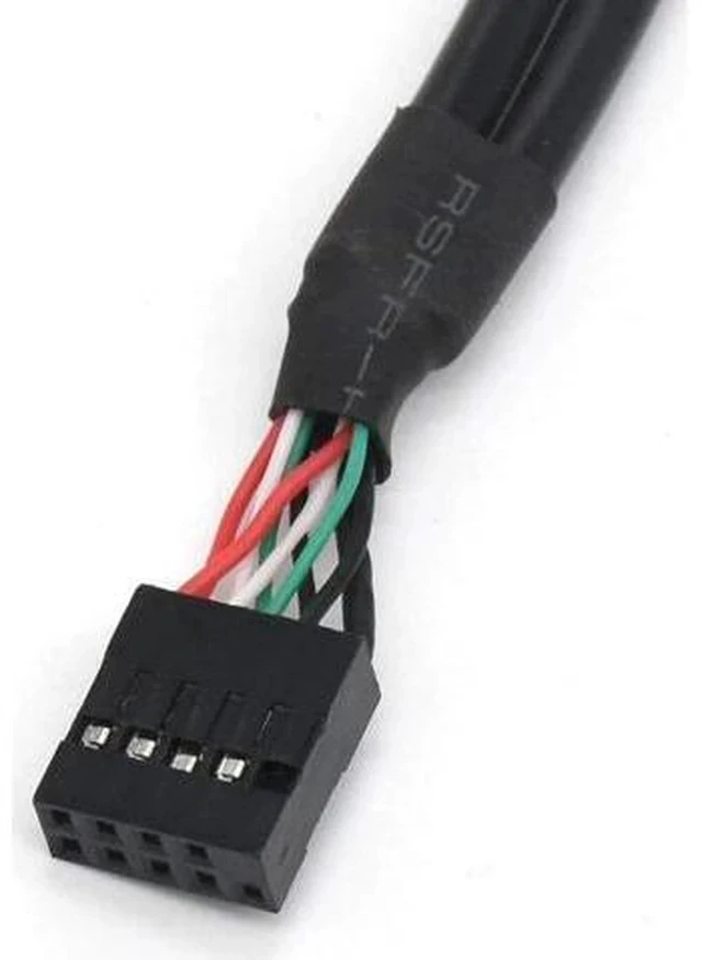 Alt view image 3 of 6 - 30cm Motherboard USB 2.0 9 Pin Header to Dual USB Type A Female Adapter Cable, Internal Front Panel USB Expansion Cord with Screw Mount Holes, 480Mbps High Speed for Desktop PC Chassis Modding 30cm