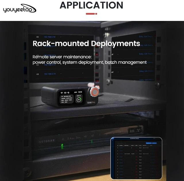 Alt view image 4 of 7 - Sipeed NanoKVM Pro - 4K IP KVM, Remote Server Management, ATX Power Control, USB Keyboard/Mouse Emulator, 32GB eMMC, WiFi6, Power Control, Batch Management (Desk,with WiFi & POE,with LED Strip)