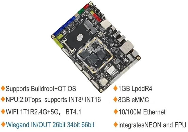Alt view image 2 of 6 - Thinkcore TC Rockchip RV1126 Stamp Hole Development Board, with Quad-core ARM 2.0 Tops NPU, for Face Recognition Artificial Intelligence, Supports Linux (Bundle 1)