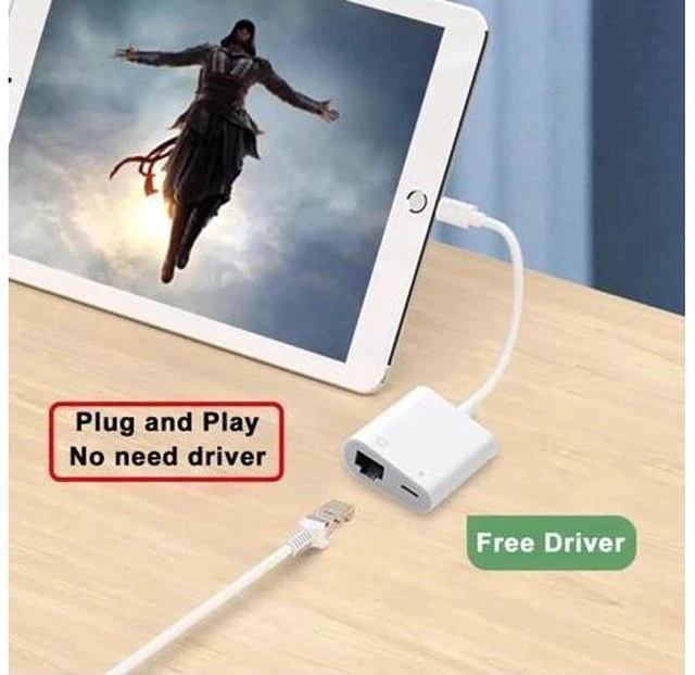 Alt view image 4 of 7 - 2-in-1 USB-C to RJ45 Ethernet Adapter with PD Charging, 100Mbps Wired Network Converter Supports Data & Power Pass-Through for Laptops, Tablets, Smartphones