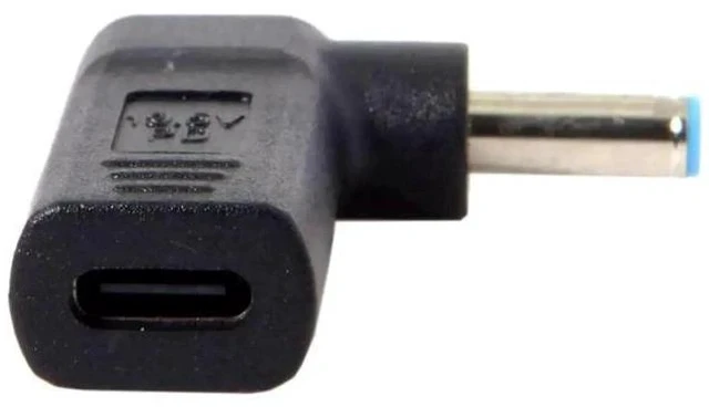 Alt view image 4 of 6 - 90 Degree Angled USB 3.1 Type-C Female to DC 4.5mmx3.0mm PD Emulator Trigger Adapter, 100W Fast Charging Converter for HP 4.5*3.0mm Barrel Jack Laptops
