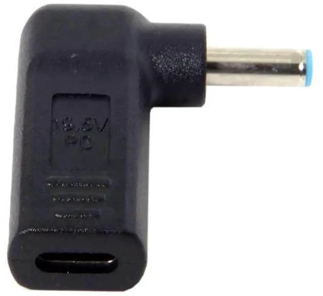 Alt view image 5 of 6 - 90 Degree Angled USB 3.1 Type-C Female to DC 4.5mmx3.0mm PD Emulator Trigger Adapter, 100W Fast Charging Converter for HP 4.5*3.0mm Barrel Jack Laptops