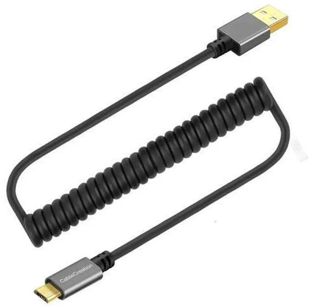 Alt view image 6 of 7 - Space Gray Coiled USB 2.0 A to Micro USB Cable, Retractable 0.56ft-4ft Charging & Data Cord for Android Phones, Tablets, Raspberry Pi Zero & Car Charger