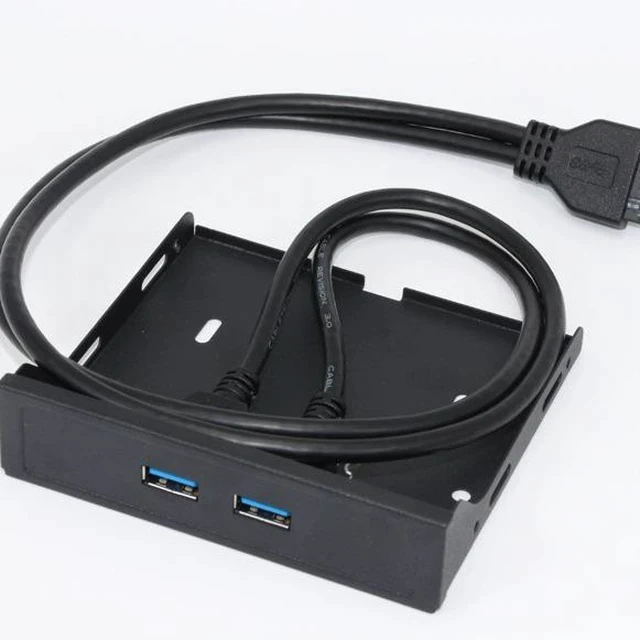 Alt view image 2 of 7 - USB 3.0 Front Panel Adapter Floppy Drive Bay USB 3.0 Expansion Card, 19-Pin / 20-Pin Internal Header to USB 3.0 Ports, Desktop Case Front Panel Converter