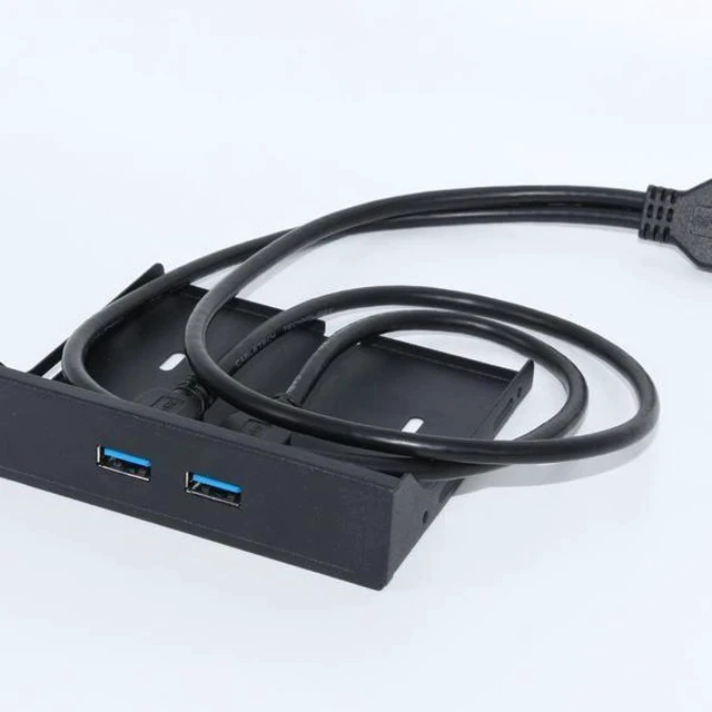 Alt view image 3 of 7 - USB 3.0 Front Panel Adapter Floppy Drive Bay USB 3.0 Expansion Card, 19-Pin / 20-Pin Internal Header to USB 3.0 Ports, Desktop Case Front Panel Converter