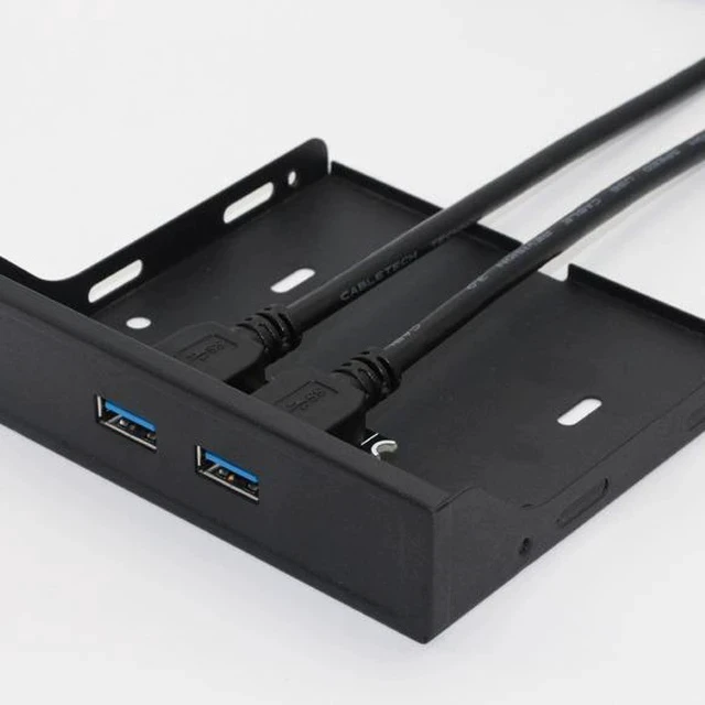 Alt view image 4 of 7 - USB 3.0 Front Panel Adapter Floppy Drive Bay USB 3.0 Expansion Card, 19-Pin / 20-Pin Internal Header to USB 3.0 Ports, Desktop Case Front Panel Converter