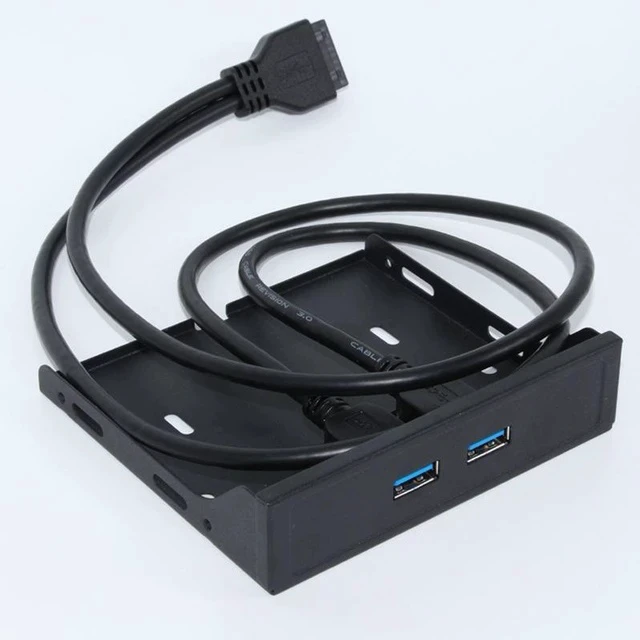 Alt view image 7 of 7 - USB 3.0 Front Panel Adapter Floppy Drive Bay USB 3.0 Expansion Card, 19-Pin / 20-Pin Internal Header to USB 3.0 Ports, Desktop Case Front Panel Converter