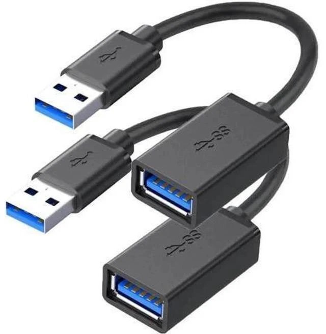 Main image of 2 Pack 2M(6.6FT) Ultra Short USB 3.0 Extension Cable, Type A Male to Female Extender Cord, 5Gbps High Speed Data Transfer, Shielded USB Extension Wire for Mouse Keyboard Printer Flash Drive Webcam