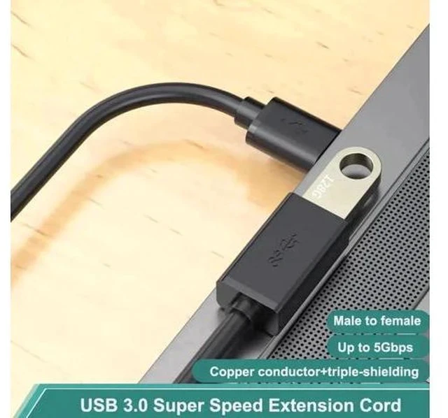 Alt view image 2 of 5 - 2 Pack 2M(6.6FT) Ultra Short USB 3.0 Extension Cable, Type A Male to Female Extender Cord, 5Gbps High Speed Data Transfer, Shielded USB Extension Wire for Mouse Keyboard Printer Flash Drive Webcam