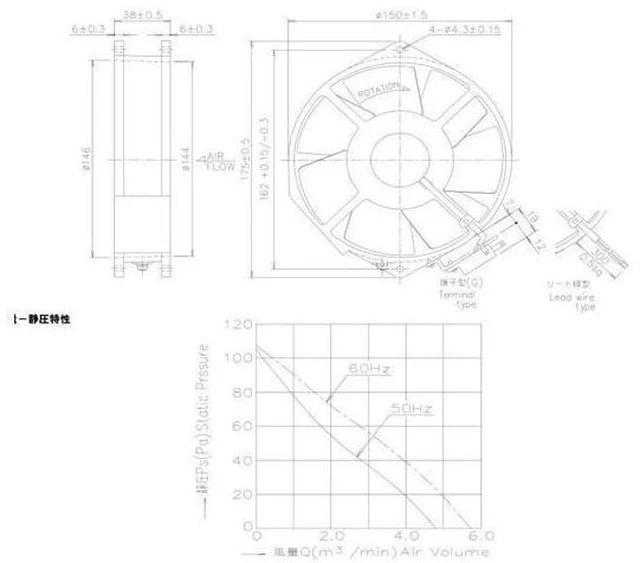 Alt view image 3 of 3 - 172x150X38mm Fan T796C 220V inverter cooling fan 36W 60HZ 217CFM 50dB