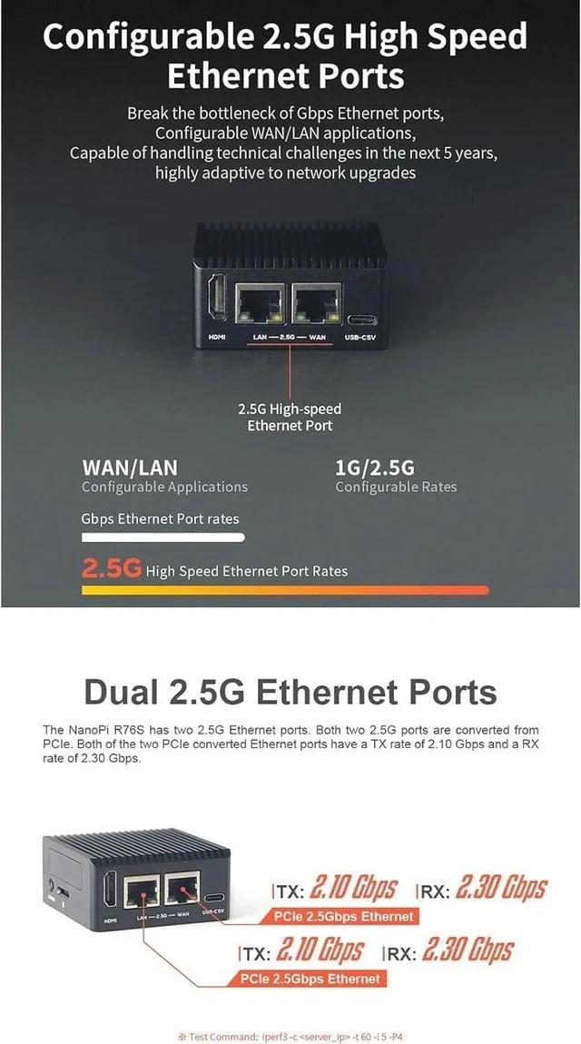 Alt view image 5 of 6 - NanoPi R76S4+64,with WiFi