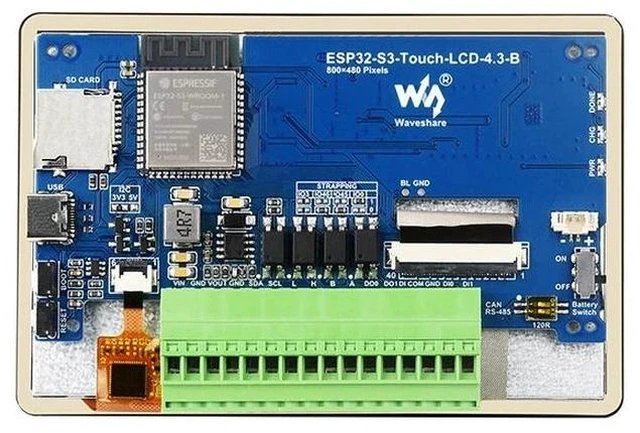 Alt view image 6 of 7 - ESP32-S3 4.3" Capacitive Touch Display Development Board with Case, 16MB Flash, LVGL Support, Rich IO Expansion