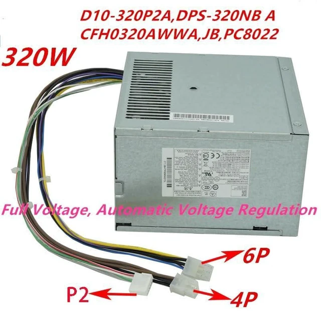 Alt view image 2 of 6 - PSU for H P 680 880 320W Power Supply D10-320P2A DPS-320JB A PC8022 HP-D3201A0 PS-4321-9 D12-320P1B PS-4321-1HB