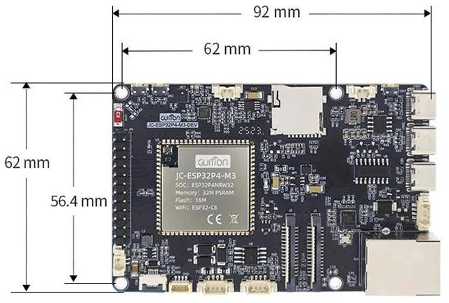Alt view image 4 of 6 - ESP32-P4 Development Board Dual-Core RISC-V + ESP32-C6 Co-Processor, Camera/Ethernet/DSI Display Support