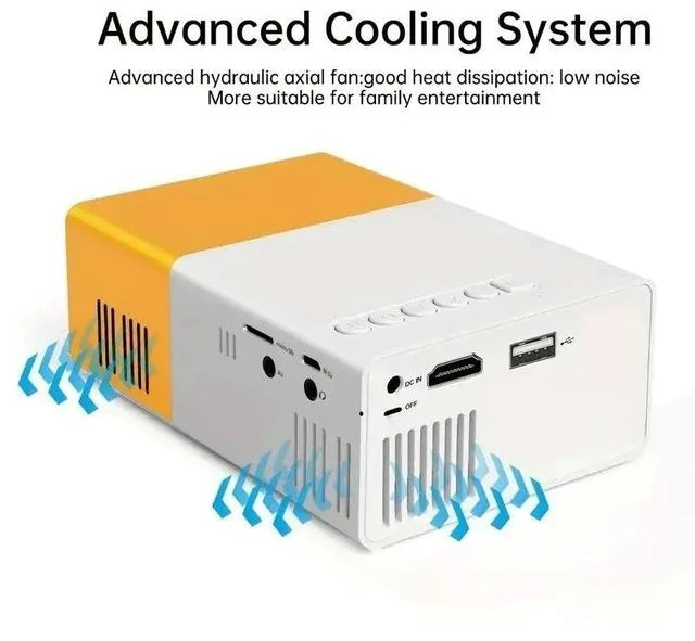 Alt view image 5 of 6 - YG300 Projector Mini Home Projector for Kids, Portable Wall Projection for Living Room, Supports 1080P