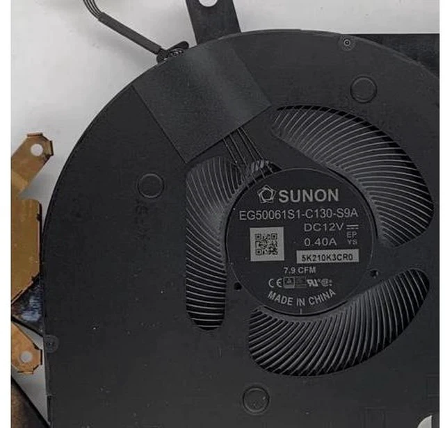 Alt view image 3 of 6 - Cpu cooling fan with heatsink for X17 R2 fru part number 0YV8VF 3080