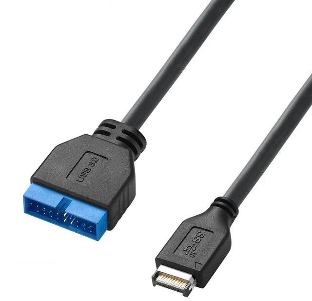 Alt view image 2 of 5 - USB 3.1 Type-E Male to IDC 20-Pin Male Extension Cable Motherboard Front Panel Adapter, Rear I/O to Chassis Connector, Computer Internal Extension Cord for Case Front Ports