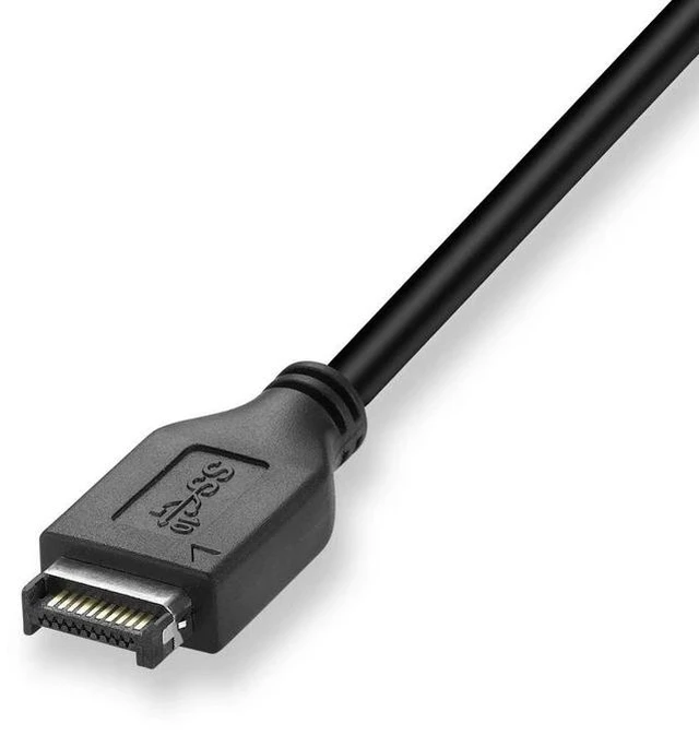 Alt view image 4 of 5 - USB 3.1 Type-E Male to IDC 20-Pin Male Extension Cable Motherboard Front Panel Adapter, Rear I/O to Chassis Connector, Computer Internal Extension Cord for Case Front Ports