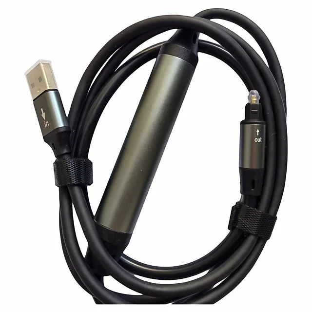 Alt view image 6 of 6 - USB-A to TOSLINK Optical Audio Cable Built-in Chip Digital Audio Adapter, SPDIF PCM Stereo Output, Fiber Optical Audio Cable for Soundbar / DAC / AV Receiver