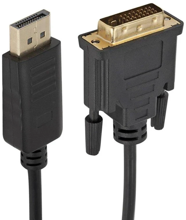 Alt view image 3 of 6 - DP to DVI Adapter Cable 1.8m DisplayPort Male to DVI-D 24+1 Male, 1080p Video Converter for Computer/Projector/Monitor