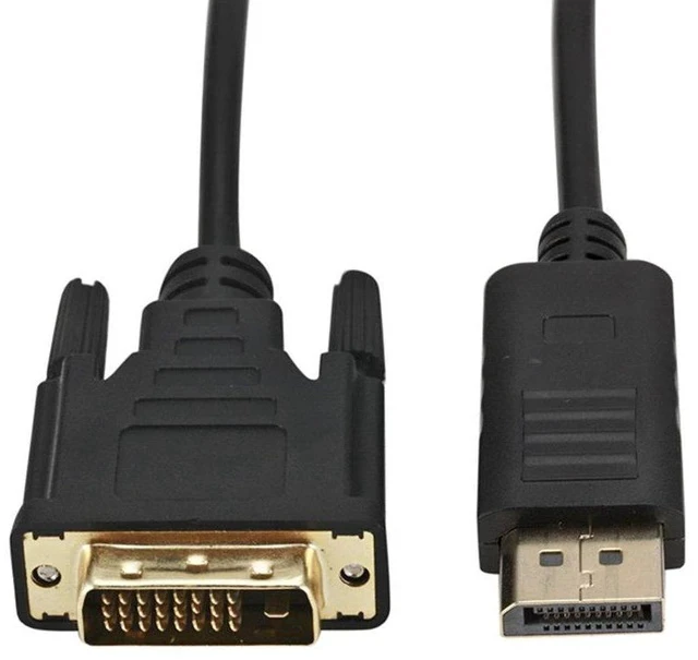 Alt view image 4 of 6 - DP to DVI Adapter Cable 1.8m DisplayPort Male to DVI-D 24+1 Male, 1080p Video Converter for Computer/Projector/Monitor