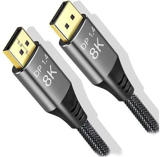Main image of 1M 3.3FT DP 1.4 Nylon Braided DisplayPort Cable, 32.4Gbps HBR3 High Speed DP Male to Male Cord Supports 8K@60Hz 4K@144Hz 2K@240Hz HDR G-Sync FreeSync for Gaming Monitor PC GPU Laptop