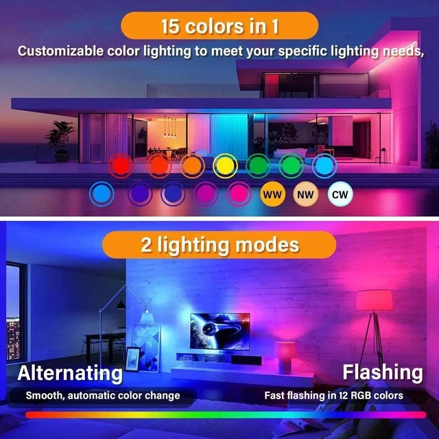Alt view image 5 of 7 - VoltSyncE12 Rechargeable Light Bulb with Remote and Timer, 4000mAh Battery Backup Bulb for Sconces and Lamps, 3 Color Temperature+12 RGB Color,Dimmable, Magnetic Bulbs for Non-Hardwired Fixture,2 Pack