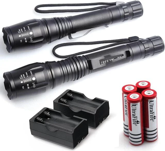 Main image of 2X UltraFire Led Flashlight Torch 2500 Lumens Cree T6 XML+Battery And Charger