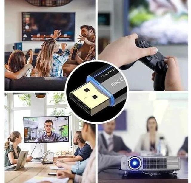 Alt view image 3 of 7 - 3.3FT Fiber Optic DisplayPort 1.4 Cable, Slim Flexible Fiber DP to DP Cord 32.4Gbps Bandwidth Supports 8K@60Hz 4K@144Hz for Gaming Monitor PC Laptop