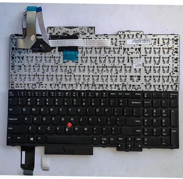 Main image of Laptop Replacement US Layout Keyboard for Lenovo ThinkPad E580 E585 E590 E595 L580 P52 P53 T590 with Frame,TrackPoint,No Backlit Black