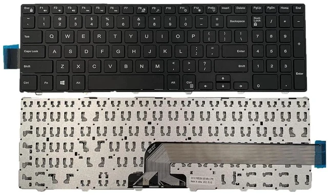 Alt view image 2 of 4 - Laptop Replacement US Layout Keyboard for Dell Inspiron 15 3000 Series 3541 3542 3543 3552 3553 3558 3559,15 5000 Series 5542 5543 5545 5547 5548 5552 5557 5558 5559, 17 5000 Series 5748 5749 5755