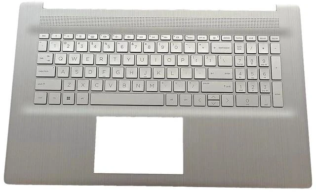 Main image of M50456-001 Replacement for HP 17-CN 17-CP17T-CN 17Z-CP Laptop Upper Top Cover Case Palmrest Backlit US Keyboard Assembly Part Silver