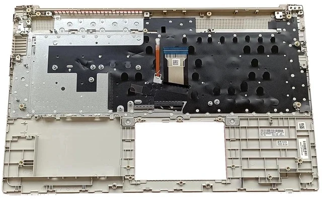 Alt view image 2 of 7 - M50456-001 Replacement for HP 17-CN 17-CP17T-CN 17Z-CP Laptop Upper Top Cover Case Palmrest Backlit US Keyboard Assembly Part Silver