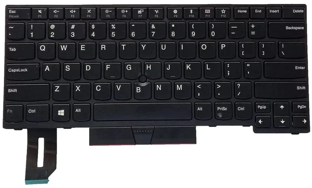Alt view image 3 of 3 - Laptop Replacement US Layout No Pointer Keyboard for Lenovo Thinkpad Yoga T490 T495 L480 T480S E480 E490 E495 L390 L380 L480 01YP280 01YP360 01YP440 SN20P33310 01YP520 SK01 PK131668200
