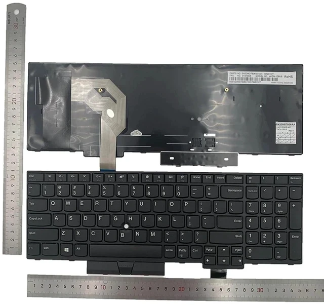 Alt view image 2 of 7 - Laptop Replacement US Layout No Pointer Keyboard for Lenovo IBM ThinkPad T570 T575 T580 P51S P52S 01ER582 01ER541 SN20M07934 01HX219 01HX259 SN20P41561 SN20P41521