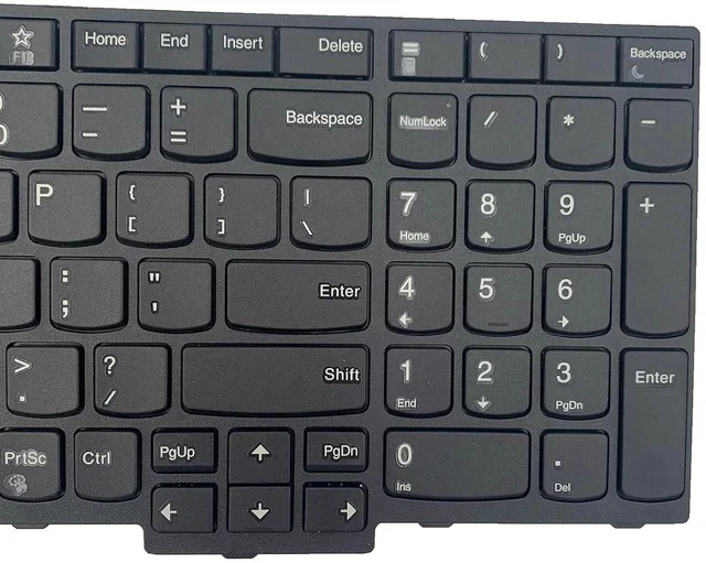 Alt view image 3 of 6 - Laptop Replacement US Layout No Pointer Keyboard for Lenovo ThinkPad E580 E585 L580 E590 E595 L590 T590 P15S P52 P72 P53 P73 P53 P52 T15 01YP560 01YP720 01YP640