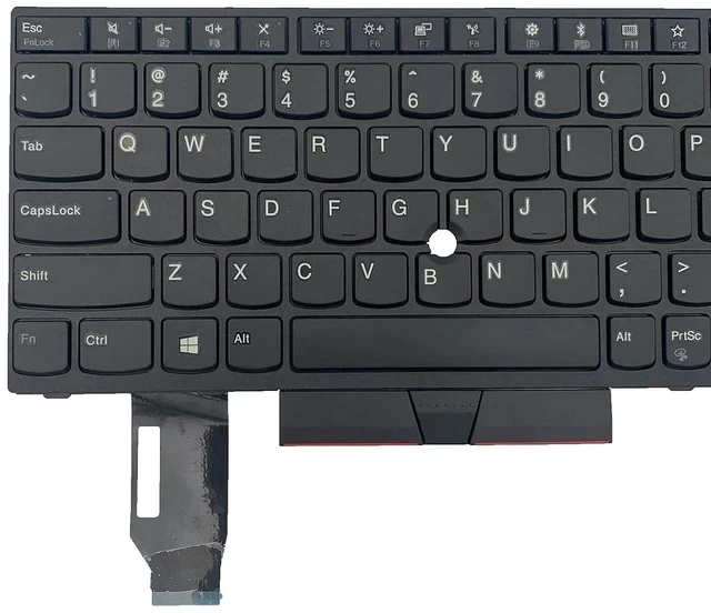 Alt view image 4 of 6 - Laptop Replacement US Layout No Pointer Keyboard for Lenovo ThinkPad E580 E585 L580 E590 E595 L590 T590 P15S P52 P72 P53 P73 P53 P52 T15 01YP560 01YP720 01YP640
