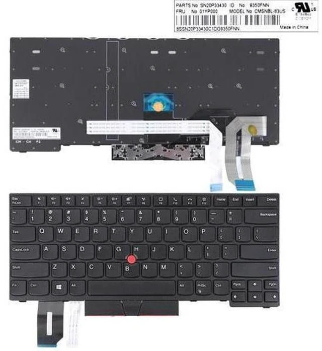 Main image of US Keyboard for Lenovo ThinkPad T14 Gen 1 2020 20S1 20S2 S0S3 BLACK With Point