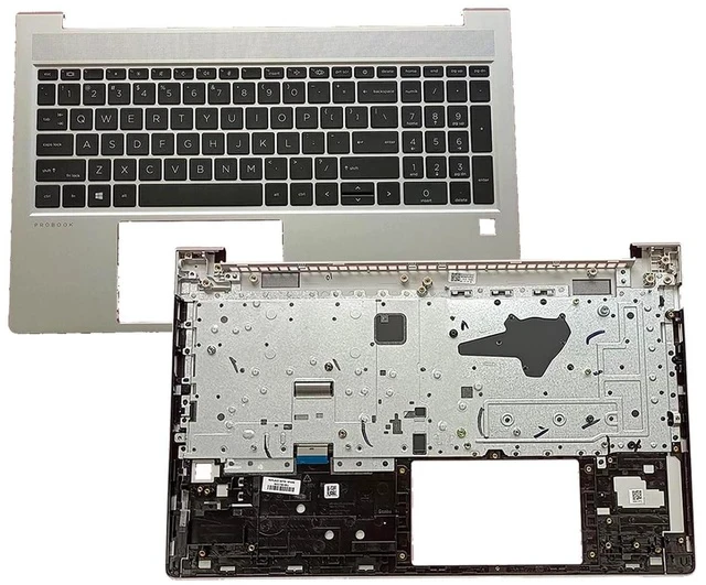 Alt view image 4 of 7 - M21740-001 Replacement for HP Probook 450 G8 455 G8 Laptop Upper Top Cover Case Palmrest Not-Backlit US Keyboard Assembly Part Silver