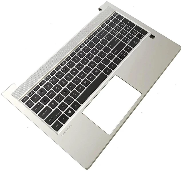 Alt view image 5 of 7 - M21740-001 Replacement for HP Probook 450 G8 455 G8 Laptop Upper Top Cover Case Palmrest Not-Backlit US Keyboard Assembly Part Silver