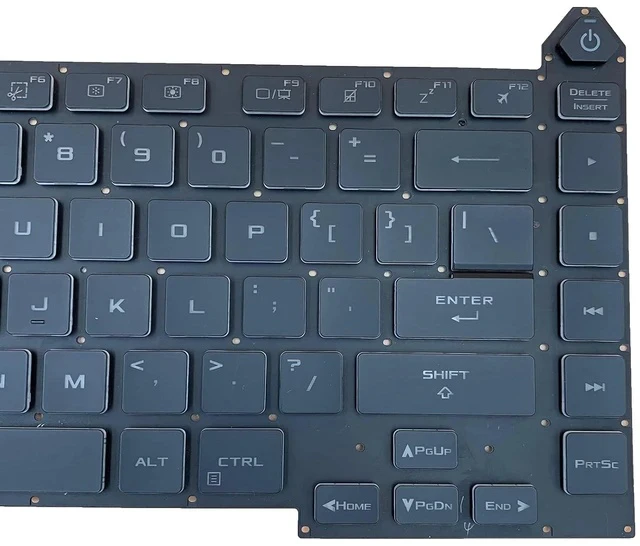 Alt view image 5 of 6 - Laptop Replacement US Layout Backlit Keyboard for Asus Rog Strix G15 G513 G513Q G513QM G513QY G513RC G513RM G513RW G513QR G513QE G513IM G513IE G513IC 0KBR0-4810US00