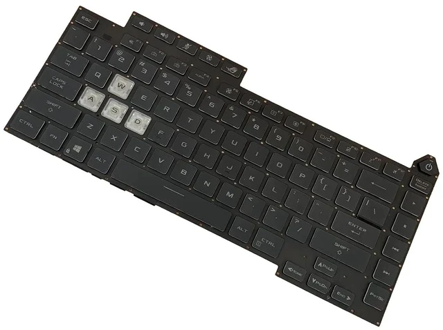 Alt view image 6 of 6 - Laptop Replacement US Layout Backlit Keyboard for Asus Rog Strix G15 G513 G513Q G513QM G513QY G513RC G513RM G513RW G513QR G513QE G513IM G513IE G513IC 0KBR0-4810US00