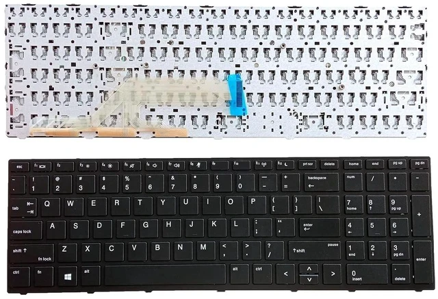 Alt view image 2 of 2 - Laptop Replacement US Layout Keyboard for HP Probook 450 G5 455 G5 470 G5 Keyboard Without Backlit Frame US L00739-001 L09593-001 L01028-001 L01027-001 925741-001