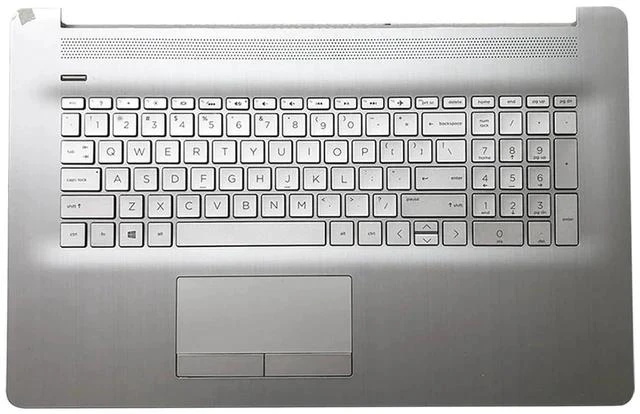 Main image of Replacement for HP 17BY 17-by 17CA 17-CA Laptop Upper Top Cover Case Palmrest Backlit Keyboard Touchpad Assembly Part with ODD L92783-001 6070B1308113 Top Cover Sliver 2020 Year