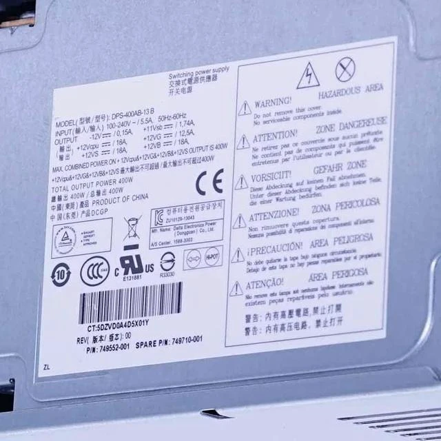 Alt view image 3 of 3 - PSU for H P Z420 400W Power Supply DPS-400AB-13B DPS-400AB-13 B 749552-001 749710-001