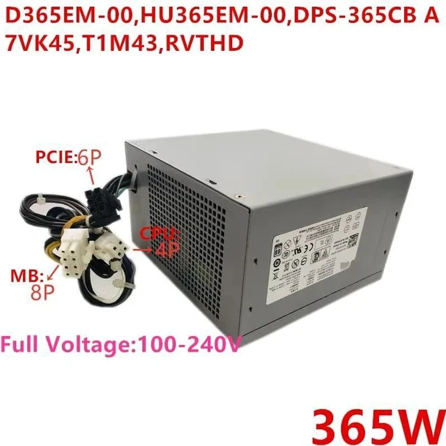 Alt view image 2 of 6 - PSU for 3020 9020 7020 3620 365W Power Supply D365EM-00 HU365EM-00 DPS-365CB A HK465-11PP 07VK45 0T1M43